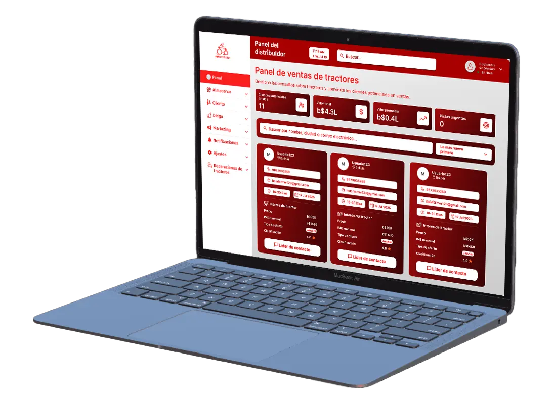 Dealer Dashboard Laptop